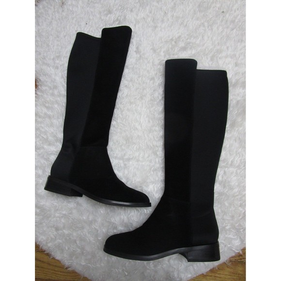 NIB Womens Lord and Taylor Harlyn boot black Fabric/Suede Comb  size 5 - Picture 1 of 16